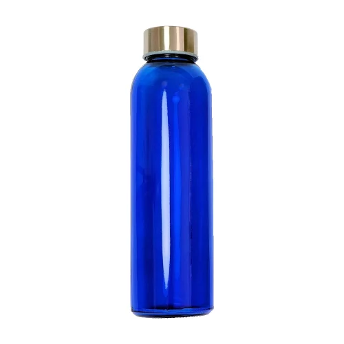 Glastrinkflasche für Wassersprudler blau
